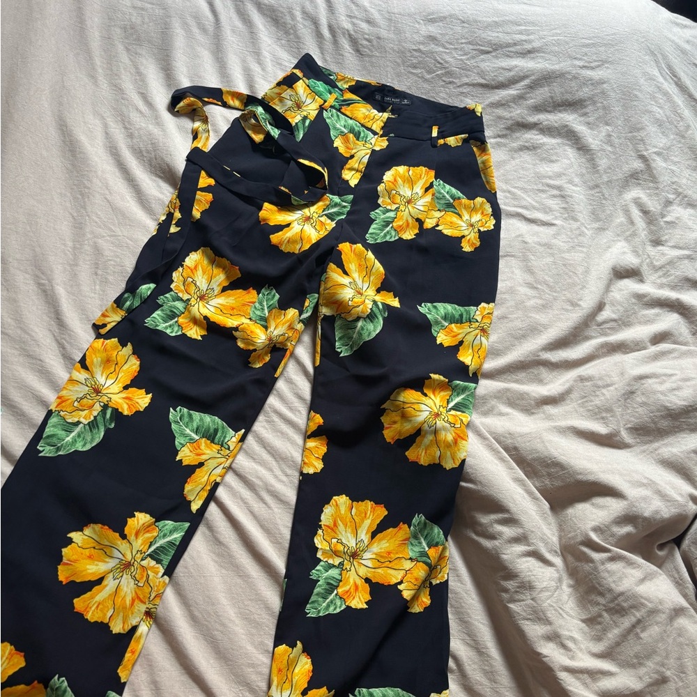 Floral Black Pants - Picture 2 of 5